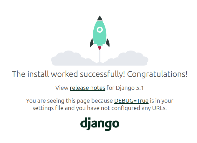 django version 5.1 webserver running