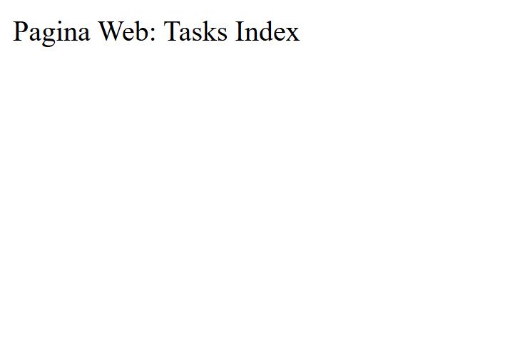 Página web index para  aplicación tasks de Django